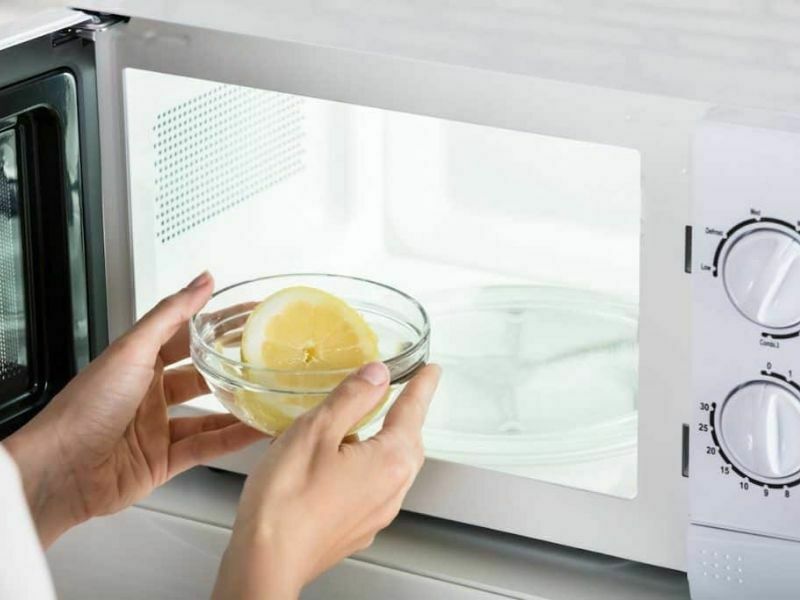 how to get burnt smell out of microwave with lemon